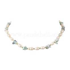 Collares de perlas de agua dulce cultivadas en agua dulce&nbsp;NJEW-JN06665-01