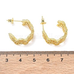 Ohrstecker aus Messing mit Mikropavé-Zirkonia für Damen&nbsp;KK-CBA760A-02G