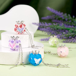 5 Stück 5 Farben handgefertigte leuchtende Polymer Clay Strassperlen&nbsp;CLAY-TA0001-59