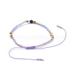 Bracciali di perline intrecciati con filo di nylon regolabile&nbsp;BJEW-JB04379-02