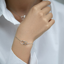 Ensemble de bijoux en argent plaqué or S925 avec bracelet et collier Moebius&nbsp;TF4360-1