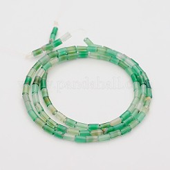 Natürliche grüne Onyx Achat Spalte Perlen Stränge&nbsp;G-N0153-22