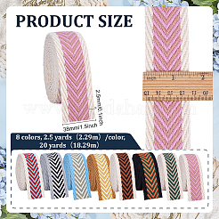 20 Yards 8 Farben Polycotton Fischgrätenband&nbsp;OCOR-PH0006-82