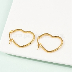 Pendientes de aro de acero inoxidable 201&nbsp;X-EJEW-I245-27F
