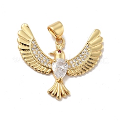 Micro en laiton oiseau pavent pendentifs zircone cubique&nbsp;KK-G419-32G