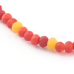 Ensembles de bracelets de perles extensibles en verre et laiton&nbsp;BJEW-JB06151