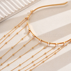 Elegante lange Haarbänder aus Eisen und Legierung mit Quaste für Damen&nbsp;QP3969-1