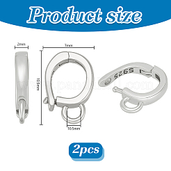 2 Stück 925 Sterlingsilber-Anhänger-Ösen&nbsp;STER-PH0004-69P