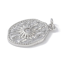 Pendentifs avec zircon cubiques à micro-pavés en laiton&nbsp;KK-E110-09P