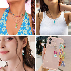 20 pz pendenti in vetro di colore casuale&nbsp;PALLOY-TA00219