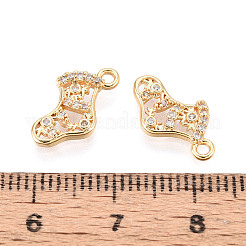 Breloques en laiton avec zircone cubique de micro pave&nbsp;KK-N263-142A-G