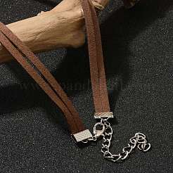 Collier ras du cou en alliage de style bohème avec pendentif en turquoise synthétique pour femme&nbsp;NJEW-G158-01B