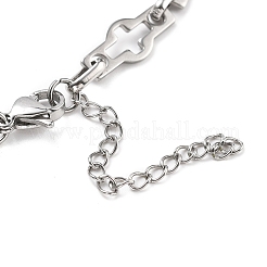 Bracelets à maillons croisés en acier inoxydable 304 pour hommes et femmes&nbsp;BJEW-D042-41P