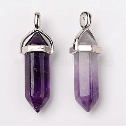 Natürliche Amethyst-Doppelend-Spitzen-Anhänger&nbsp;G-F295-05C