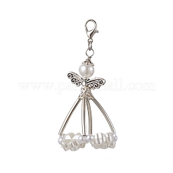 5 pendentif décoratif en plastique ABS imitation perle&nbsp;HJEW-JM03636