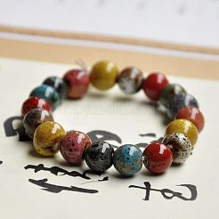 Handgefertigte Stretch-Armbänder aus Porzellanperlen für Frauen&nbsp;FS-WG726AB-03