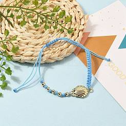 Bracciali di perline intrecciati con fili di nylon regolabili&nbsp;BJEW-JB05545-03