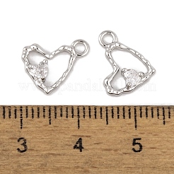 Latón micro pavimenta claro cubic zirconia encantos&nbsp;KK-L212-19P