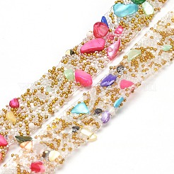 Garniture en perles de strass hotfix en verre&nbsp;DIY-WH0188-13