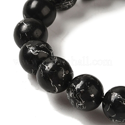 Fili sintetici di perline di quarzo carbone della linea argento&nbsp;G-Q161-A01-04
