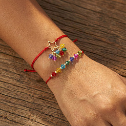 2 Stück verstellbares Armband aus geflochtenen Glasperlen&nbsp;ER5290-2