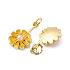 Pendentifs d'émail en laiton &nbsp;KK-S525-08G