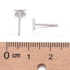 925 apprêt pour boucles d'oreilles à tige plate en argent sterling&nbsp;STER-K167-045E-S