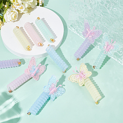 10 Stück 10 Stile Silikon-Haarschmuck für Frauen und Mädchen&nbsp;OHAR-AR0001-09
