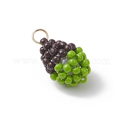Pendentifs en forme de gland en perles de verre&nbsp;PALLOY-MZ00957-04