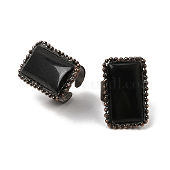 Bagues ouvertes en obsidienne naturelle&nbsp;GG-CBAB410-03