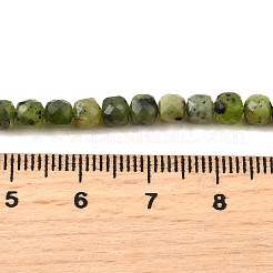Brins de perles de jade canadien naturel&nbsp;G-G259-C04-4x4mm