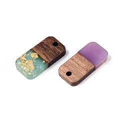 Colgantes de resina opaca y madera de nogal&nbsp;RESI-T060-02M