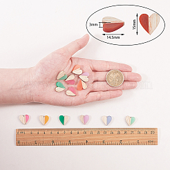 Harz & Holz zweifarbige Cabochons&nbsp;RESI-CJ0001-97