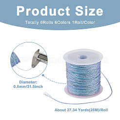 6 rouleau de cordons en polyester 6 plis 12 couleurs&nbsp;OCOR-BT0001-05
