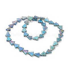 Brins de perles de verre de galvanoplastie transparentes&nbsp;EGLA-C002-FR02