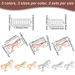 18 Satz Taschenschnallenclips in 9 Stilen aus Zinklegierung&nbsp;FIND-WR0008-31