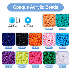 72g 12 Farben undurchsichtige Acrylperlen&nbsp;SACR-TA0001-54