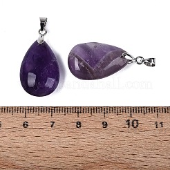 Pendentifs en améthyste naturelle à bandes&nbsp;G-N362-03P-07