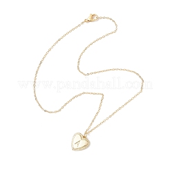 Colliers à chaîne en laiton avec pendentif en forme de cœur et de lettre&nbsp;NJEW-JN05377-01