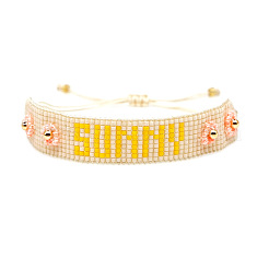 Geflochtene Perlenarmbänder aus Glasperlen für Frauen&nbsp;UM8839-2