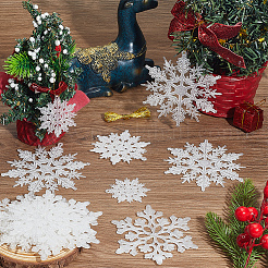 36 x Schneeflocken-Anhänger aus Kunststoff.&nbsp;DIY-CP0013-33A