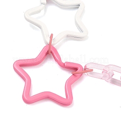 Acryl Stern Charme Eisen Kette Tasche dekorative Ketten&nbsp;HJEW-OC00302