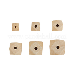 Facettierte unfertige Holzperlen&nbsp;WOOD-CJ0001-07