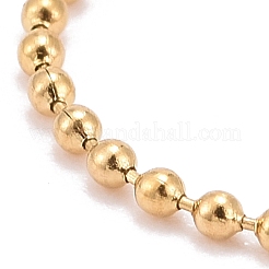 Pulseras de cadena de bolas de acero inoxidable 304 con revestimiento al vacío de PVD&nbsp;BJEW-JB06270