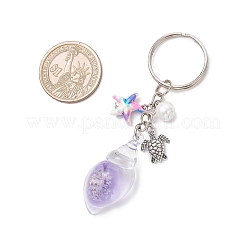 Porte-clés en alliage acrylique en forme de coquillage&nbsp;KEYC-JKC01322-03