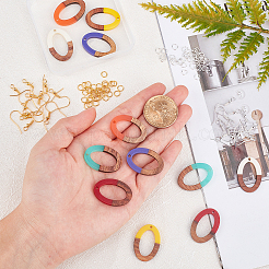 DIY-Sets zur Herstellung ovaler Ohrringe&nbsp;DIY-OC0006-02