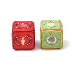 Perles acryliques opaques imprimées de fruits&nbsp;AC-CBAC57E-02