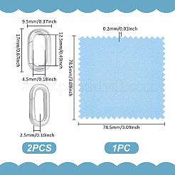 2 Stück 925 Sterlingsilber-Federtorringe&nbsp;STER-UN0001-98