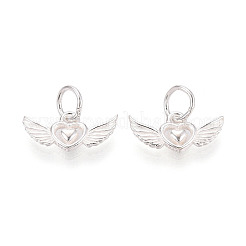 925 Herzanhänger aus Sterlingsilber mit Engelsflügeln&nbsp;STER-T009-13S