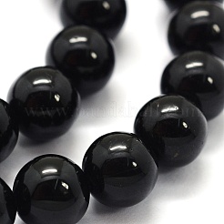Abalorios naturales turmalina negro hebras&nbsp;LS-G-G763-01-4mm-A